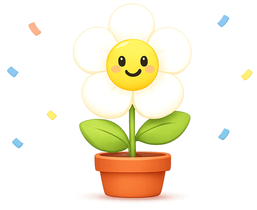 Garden flower — Streak celebration art · PNG